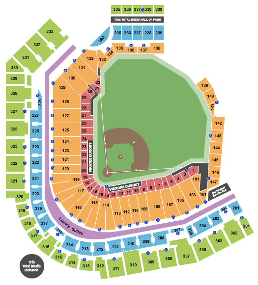 PNC Park Pittsburgh Pirates Seating Chart